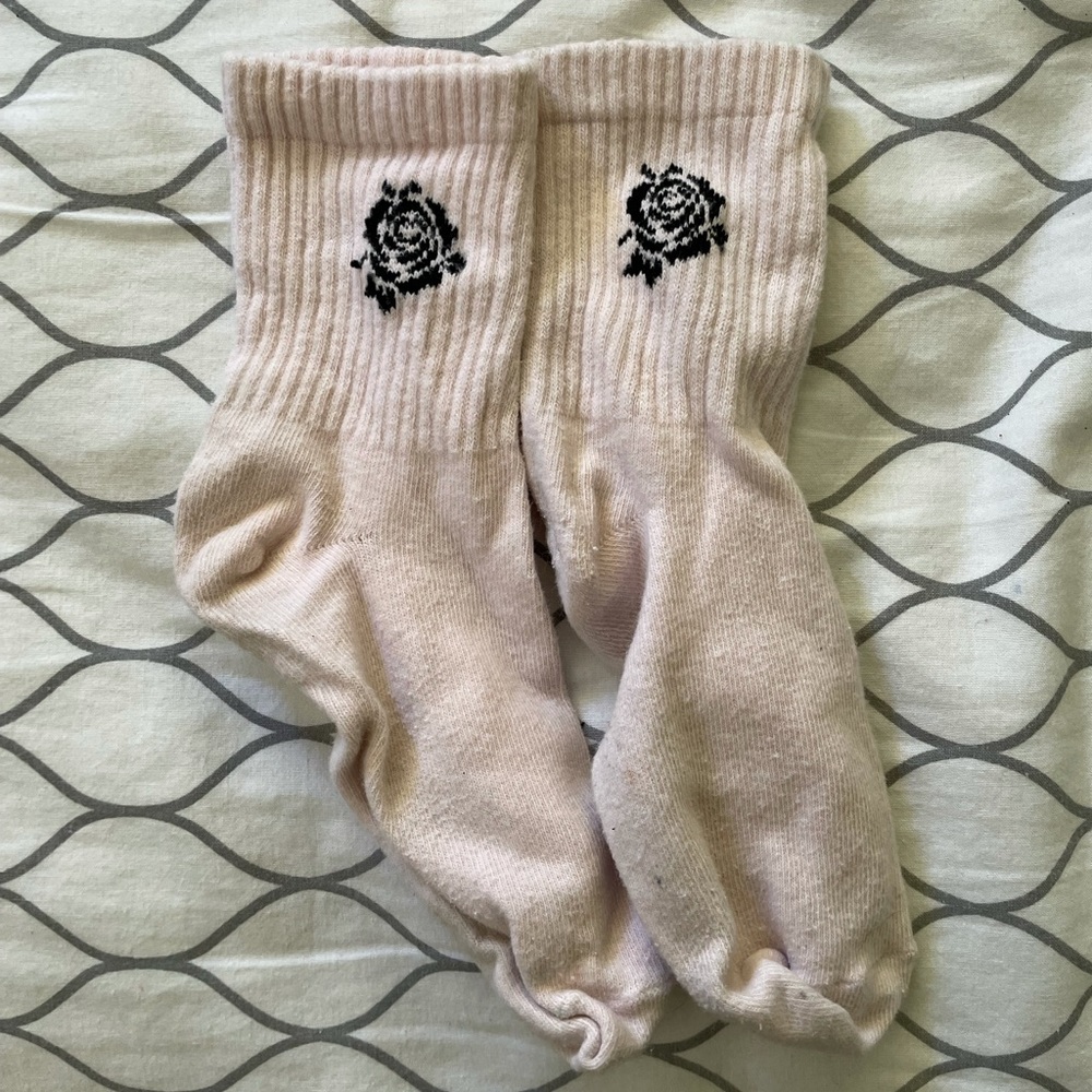 Van pink rose ankle socks